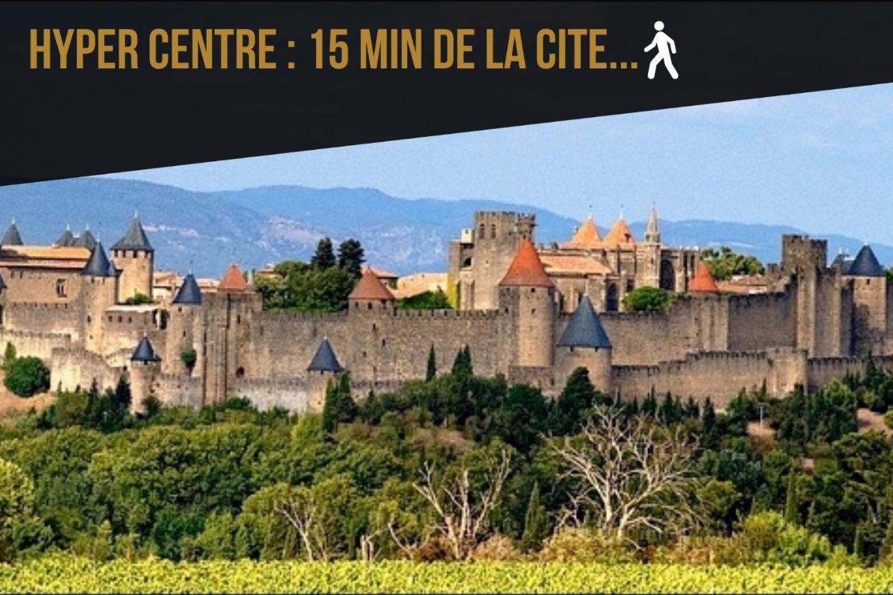 Les Cles De Laure - Wine Loft, Terrasse Et Vue Extraordinaire Sur La Cite Medievale Carcassonne Exterior photo